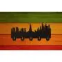 America New York Skyline Tourist Attraction Modern Household Decor Wall Hooks Bedroom Hanger Clothes Coat Hooks Hats Towel Hooks Keys Holder