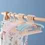 HJYPYJ Magic Hanger,Portable Multifunctional Hangers,Non-Slip Folding Hangers,Non-Deformable Childrens Hanger Space Saving Organizer Hanger Strong Bearing Capacity/Pink / 20 pcs