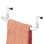 mDesign Modern Metal Kitchen Storage Over Cabinet Curved Towel Bar Rack - Hang on Inside or Outside of Doors, Organize and Hang Hand, Dish, and Tea Towels - Also for Bars - 9.7" Wide - White mDesign Modern Metal Kitchen Storage Over Cabinet Curved Towel Bar Rack - Hang on Inside or Outside of Doors, Organize and Hang Hand, Dish, and Tea Towels - Also for Bars - 9.7" Wide - White