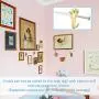 205 Pcs Professional Picture Hangers, Gold Color Picture Photo Frame Hooks Hanging Kit for Wall Mounting with 3 Sizes Pin Nails,Supports 10-100 lbs & Reduce Damage to Walls
