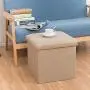 WoneNice Folding Storage Ottoman, Versatile Space-Saving Storage Toy Boxes with Memory Foam Seat, Max Load 100 kg Linen Gray 12 x 12 x 12 Inch WoneNice Folding Storage Ottoman, Versatile Space-Saving Storage Toy Boxes with Memory Foam Seat, Max Load 100 kg Linen Gray 12 x 12 x 12 Inch