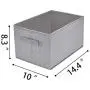 GRANNY SAYS Closet Organizer Bins, Storage Basket for Shelves, Closet Bins with Handle, Home and Office Boxes Organizer, Gray, Large, 3-Pack