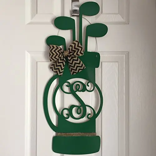 Monogram Golf Bag Door Hanger - Fathers Day Door Hanger - Golf Bag Wreath - Golfer Door Hanger - Golfer Wreath - Golf Door Hanger Monogram Golf Bag Door Hanger - Fathers Day Door Hanger - Golf Bag Wreath - Golfer Door Hanger - Golfer Wreath - Golf Door Hanger