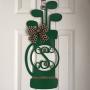 Monogram Golf Bag Door Hanger - Fathers Day Door Hanger - Golf Bag Wreath - Golfer Door Hanger - Golfer Wreath - Golf Door Hanger