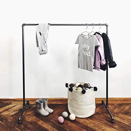 Industrial Pipe Child Clothing Rack Free-Standing Garment Rack for Kids Heavy Duty Vintage Steampunk Clothes Rack Kids Clothes Hanger