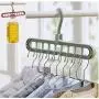 10PC Random Color Multi-Function Folding Magic Hanger Nine-Hole Rotating Magic Clothes Hanger Wardrobe Drying Clothes Decoratio 10PC Random Color Multi-Function Folding Magic Hanger Nine-Hole Rotating Magic Clothes Hanger Wardrobe Drying Clothes Decoratio