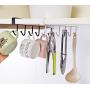 JD Million shop Kitchen Storage Rack Cupboard Hanging Coffee Cup Organizer Closet Clothes Shelf Hanger Wardrobe Glass Mug Holder with 6 Hooks
