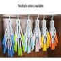 EvaroFly Multipurpose Folding Hanger, 360° Rotatable Storage Clothes Hanger, Household Travel -Blue+ Yellow 52.5x42cm