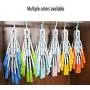 EvaroFly Multipurpose Folding Hanger, 360° Rotatable Storage Clothes Hanger, Household Travel -Blue+ Yellow 52.5x42cm