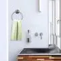 GERUIKE Adhesive Towel Ring Wall Mount Hand Towel Ring Self Adhesive Towel Hanger Stainless Steel Rustproof Brushed Bathroom Hardware