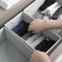DIOMMELL Foldable Cloth Storage Boxes Closet Dresser Drawer Organizer Fabric Baskets Bins Containers Divider for Clothes Underwear Bras Socks Lingerie Clothing,Set of 11 Grey 245