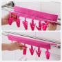 Cloth Hanger Rack, Leereal 3 pack Portable Cloth Hangers Folding Travel Lanudry Drying Clothespins Clips