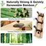Gorgeous Gorgeous Bamboo Wall Mounted Coat Rack Movable 3 Coat Hooks for Bags Clothes Umbrella in Hallway Bathroom Living Room Bedroom