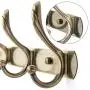 WEBI Coat Rack Wall Mounted,4 Coat Hooks for Hanging Coats,Metal Wall Coat Rack with Hooks Dual Hook Rack Hook Rail Coat Hanger Wall Mount for Entryway Jacket,Bronze