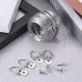Jovitec Picture Hanging Kit 20 Pieces D-Ring Picture Hangers with Screws, Picture Hanging Wire, Supports up to 30 lbs (100 Feet)