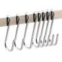 20 Pack Heavy Duty S Hooks Stainless Steel S Shaped Hooks Hanging Hangers for Kitchenware Spoons Pans Pots Utensils Clothes Bags Towers Tools Plants (Silver)