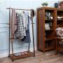 XQY Coat Racks Clothes Stand Multifunction Storage Racks Floor-Standing Solid Wood It Can Move Hangers Bedroom Clothes Rack Childrens Wardrobe Shoe Rack Stable and Durable,Clothes Tree