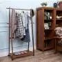 XQY Coat Racks Clothes Stand Multifunction Storage Racks Floor-Standing Solid Wood It Can Move Hangers Bedroom Clothes Rack Childrens Wardrobe Shoe Rack Stable and Durable,Clothes Tree