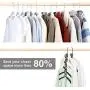 Hangers Space Saver, 5 in 1 Anti-Slip Clothes Rack, Multilayer Metal Magic Clothes Hanger with EVA Sponge Hangers for Closet Space Saving Detachable Hanger for Suit Coat Jacket Sweater Skirt Shirt Pan