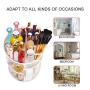 sanipoe 360 Makeup Organizer, DIY Detachable Spinning Cosmetic Makeup Caddy Storage DIsplay Bag Case Large Capacity Makeup Boxes Acrylic Vanity Organizer Box, Great for Countertop and Bathroom, White