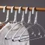 Cabilock Clothes Hanger 5Pcs Aluminum Alloy Laundry Racks Traceless Multifunctional Clothes Hangers for Home