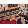 Yuany Vintage Hose Hook Coat Rack Solid Wood Art Wall Rack Combination Single Pole Clothes Shoes Hangers Solid and Durable Living/Bedroom/Study/Bar Shelf Accessories (Size : 125cm)
