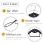 VISMOORE Portable Suit Hanger for Travel Luxury Design with Tie Holder and Reinforce Rotatable Hanger Wings Free Swivel to Different Shoulder Widths, Space Saving Clothes Hangers (Black, Suit&Tie) VISMOORE Portable Suit Hanger for Travel Luxury Design with Tie Holder and Reinforce Rotatable Hanger Wings Free Swivel to Different Shoulder Widths, Space Saving Clothes Hangers (Black, Suit&Tie)