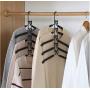 2pcs 5 in 1 Multi-Layer Clothes Hangers Space-Saving Multiple Non-Slip Hanger for Wardrobe