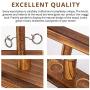 Ring Toss Game, Ring Toss with Shot Ladder, Fun Hook and Ring Game, Handmade Wooden Interactive Game for Home, Party, Brown