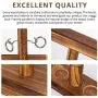 Ring Toss Game, Ring Toss with Shot Ladder, Fun Hook and Ring Game, Handmade Wooden Interactive Game for Home, Party, Brown