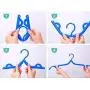 LareinaXXX 8PCS Portable Folding Clothes Hangers Foldable Clothes Drying Rack for Travel