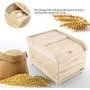 Rice Storage Bin, Paulownia Wood Shuttered Cereals Storage Container Great for Cereals Rice Kitchen Storage Boxes with Cover 10Kg(#01) Rice Storage Bin, Paulownia Wood Shuttered Cereals Storage Container Great for Cereals Rice Kitchen Storage Boxes with Cover 10Kg(#01)