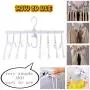 TOVMOK is Best Space Saving Hangers Can Using All Kind of Clothes, White Clothes Hangers Non Slip 16 PCS - Standard Folding Hangers Travel for Outdoor