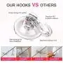 Suction Hooks LUXEAR Vacuum Suction Cup Hook 4 Pack New Design Towel Hooks for Bathroom Kitchen Hook Hangers for Home Removable Wall Vacuum Hook Holder for Smooth Tile Glass and Mirror