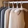 EvaroFly Multipurpose Magic Folding Hanger, Anti-skidding No Trace Storage Clothes Hanger, Household Travel Camping -Gray 5 Pcs