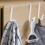 6 Pack Over The Door Hook,Vinyl Coated Metal Door Hook Hangers for Hanging Clothes,Hats,Towels,Coats,Bag