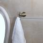 crw Towel Hook Robe Coat Clothes Door Hanger for Bathroom Shower Kitchen Wall Mounted, Solid Brass, Heavy Duty