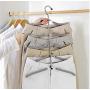 2pcs Random Color 5 Layers Clothes Hanger Shawl Cloth Closet Hanger Multifunctional Clothing Rack Durable Stainless Steel Clothing Hanger