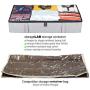storageLAB Underbed Storage Containers - 2-Pack, 33x17x6in - Woven Fabric with Plastic Structure (Grey)