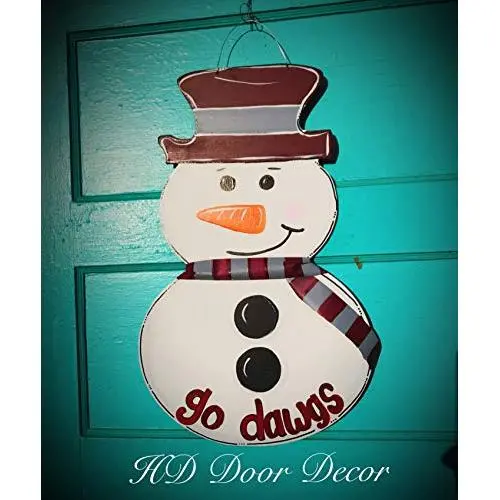 Mississippi State Bullgogs football Snowman door hanger Winter wreath go dawgs football wreath Mississippi State Bullgogs football Snowman door hanger Winter wreath go dawgs football wreath
