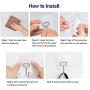 Large Adhesive Hooks 22Ib(Max),Waterproof and Rustproof Wall Hooks for Hanging Heavy Duty,Stainless Steel Towel and Coats Hooks to use Inside Kitchen,Bathroom,Home and Office,16Pack (16)