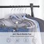 SONGMICS Set of 20, Plastic Pants Hangers with Clips, 360° Swivel Hook, Non-Slip, Thin, Space-Saving, for Trousers Skirts Dresses Towels Scarves, Gray UCRP01G20 SONGMICS Set of 20, Plastic Pants Hangers with Clips, 360° Swivel Hook, Non-Slip, Thin, Space-Saving, for Trousers Skirts Dresses Towels Scarves, Gray UCRP01G20