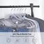 SONGMICS Set of 20, Plastic Pants Hangers with Clips, 360° Swivel Hook, Non-Slip, Thin, Space-Saving, for Trousers Skirts Dresses Towels Scarves, Gray UCRP01G20