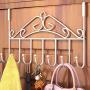 Youdepot Over The Door 7 Hanger Rack - Decorative Metal Hanger Holder for Home Office Use