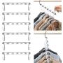 6pcs Magic Clothes Hanger Hanging Chain Metal Cloth Closet Hanger Shirts Tidy Save Space Organizer Hangers for Clothes