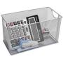 SK SHARKBANG Metal Mesh CD Basket Holder Disc Organizer Desk Storage Bin Boxes for Home&Office Silver