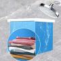 UPCABINET Hidden Shelf Bathroom Waterproof Storage Box, Small Bathroom Multi-Function Foldable Container with Decorative Painting Punch-Free Wall Hanging (White)