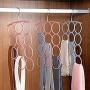 HJYPYJ Magic Hanger,Multifunction Magical Hangers,Home Tie Scarf Storage Hanger,Space-Saving Organizer Hangers, Reasonable Spacing/Gray / 5 pcs