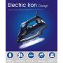 Iron Steam, Household Handheld Vertical Electric Mini Travel Wired Ironing Machine Portable steam, Stainless Steel Soleplate