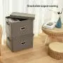 Polecasa Storage Bins with Lid-2 Pack-Removable Lid, Collapsible, Stackable, Linen Fabric. Storage Cubes Boxes Containers Organizer Basket for Home, Office, Bedroom, Closet, and Shelves(Medium| 26L) Polecasa Storage Bins with Lid-2 Pack-Removable Lid, Collapsible, Stackable, Linen Fabric. Storage Cubes Boxes Containers Organizer Basket for Home, Office, Bedroom, Closet, and Shelves(Medium| 26L)